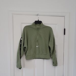 Nike Olive Green Quarter-Zip Pullover